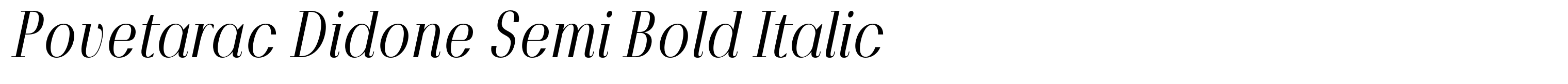 Povetarac Didone Semi Bold Italic